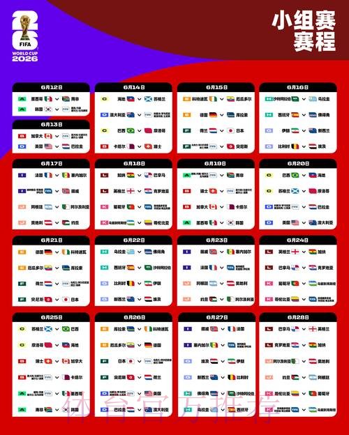 世界杯完整赛程实时